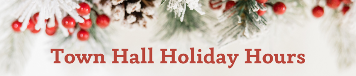 Town Hall Holiday Hours Banner Image